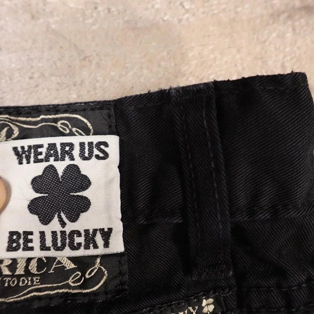 Lucky Brand Dungarees Relaxed Fit Black‎ Jeans - Size 36 American Made Vintage